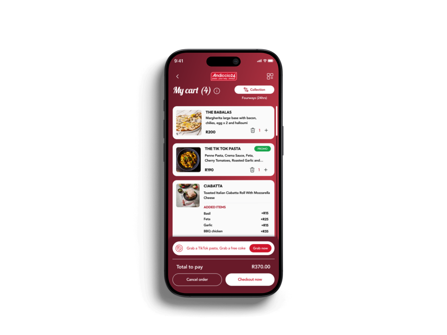 Andiccio24 mobile shopping cart