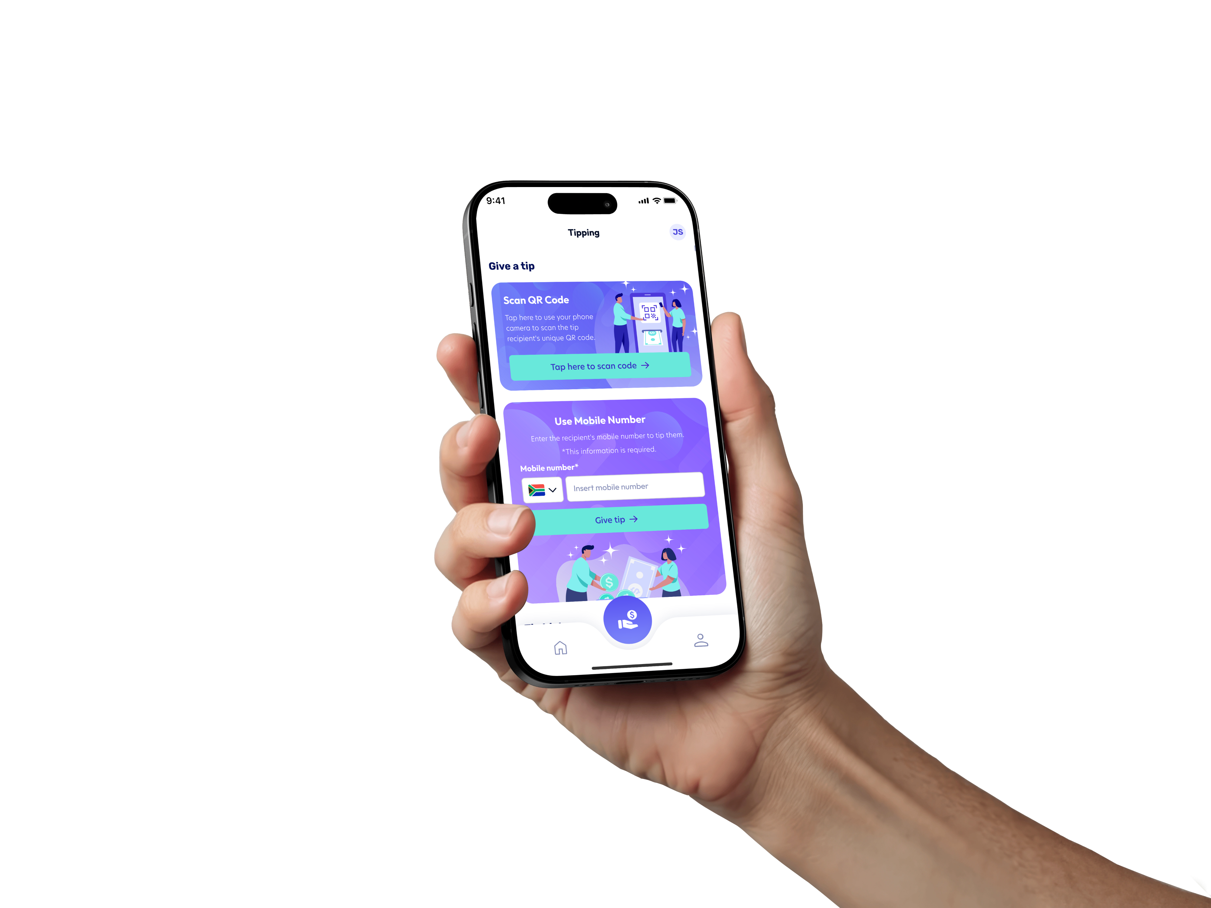 Danko application displayed on a phone held in one hand